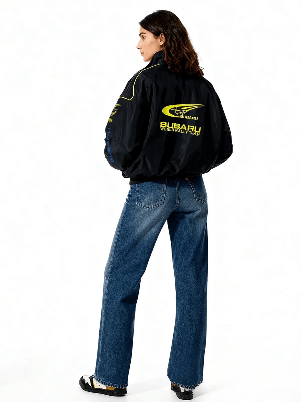 Jackets 4 Racing Subaru Black & Blue Racing Puff Jacket - Picture 4 of 16